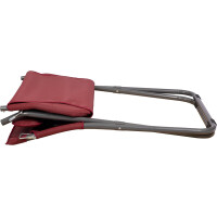 HOMECALL Camping-Klappstuhl mit 2x1 Textilen und verstellbarer Rückenlehne - Rot