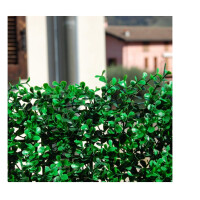Panel Buxus Intense 0,5x1 m Grün, Synthetische Hecke mit Buchsbaumblättern Gartenwanddekoration