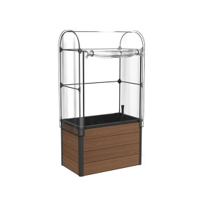Keter Maple Gewächshaus, braun, Maße 104x71x34,5 cm, ideal für Salat, Blumen oder Kräuter, auch für Balkon, Terrasse oder City Gardening