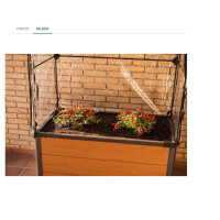Keter Maple Gewächshaus, braun, Maße 104x71x34,5 cm, ideal für Salat, Blumen oder Kräuter, auch für Balkon, Terrasse oder City Gardening