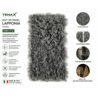 TENAX Divy 3D Panel Lapponia 0,50x1 m Grau, zusammensetzbare künstliche Hecke für vertikalen Garten und Weihnachtsdekorationen