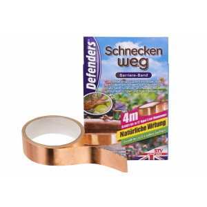 Schnecken- & Nacktschnecken-Absperrband (Selbstklebendes Kupferband zur Abwehr von Schnecken) 4 m