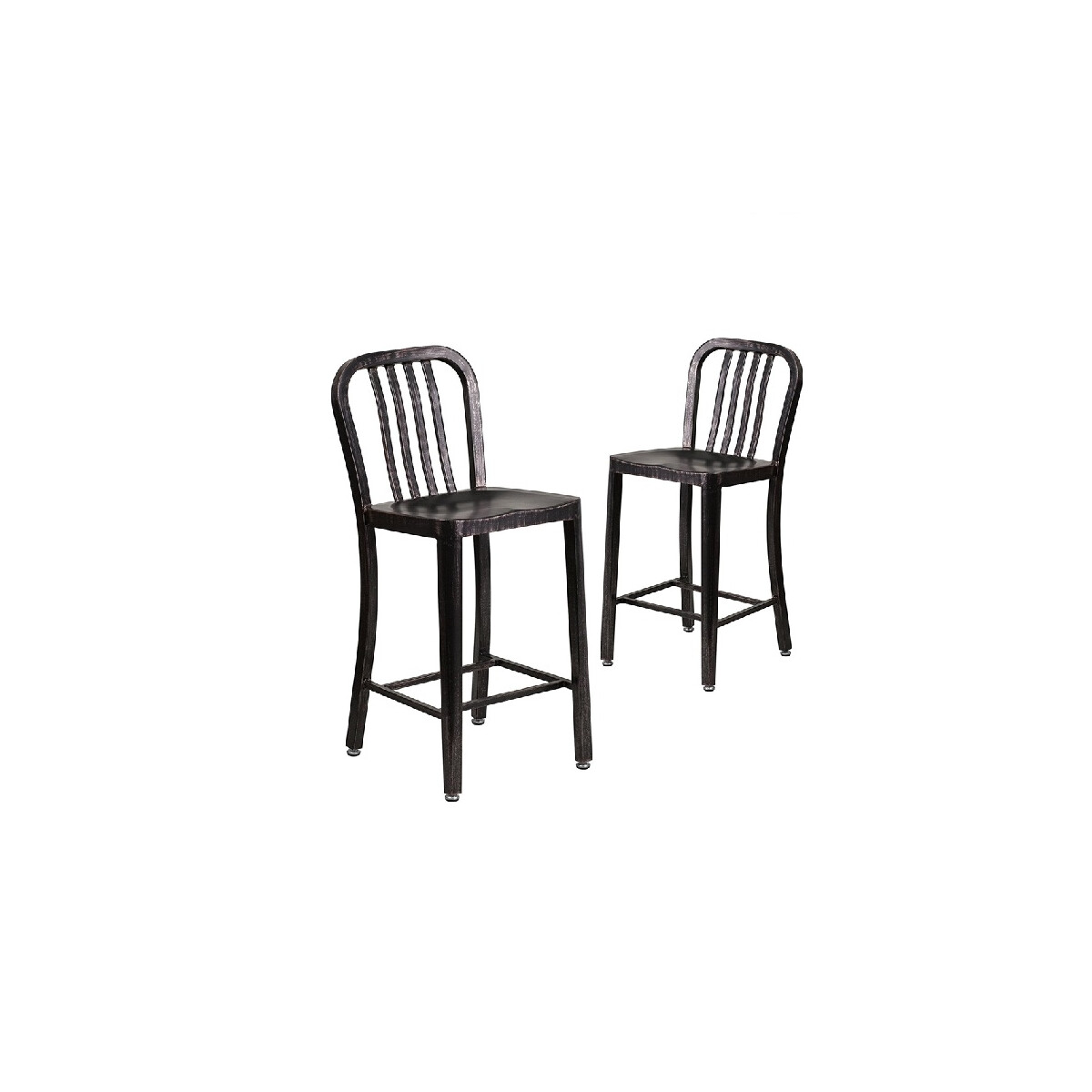 2x Barhocker  Stuhl für den Außenbereich, verzink