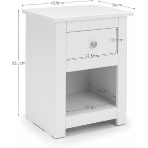 Nachttisch in Surf White