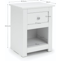 Nachttisch in Surf White