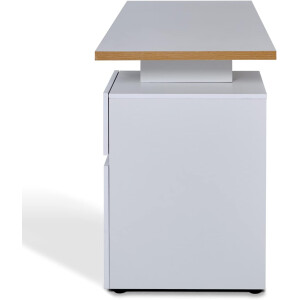 Büroschreibtisch mit 1 Schublade und 1 Tür, Weiß