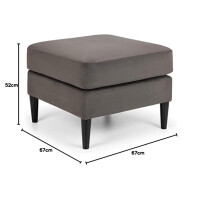 Julian Bowen Hayward Ottoman Grau Sitzhocker