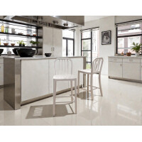 Flash Furniture 2er-Set silberne Counter-Height-Hocker mit Rückenlehne für innen/außen