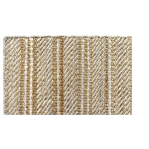 Teppich Olivia, Handgewebter Woll-Jute-Teppich für Wohnzimmer, Schlafzimmer, Naturweiß, (80 x 150 cm)