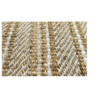 Teppich Olivia, Handgewebter Woll-Jute-Teppich für Wohnzimmer, Schlafzimmer, Naturweiß, (80 x 150 cm)