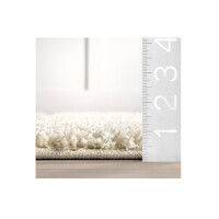 Carolyn Gemütlicher, weicher und plüschiger Shag Teppich, 81 cm x 366 cm, Creme