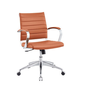 Modway- Jive Bürostuhl mit mittlerer Rückenlehne, gerippt, Terrakotta, 66 x 66 x 89 cm