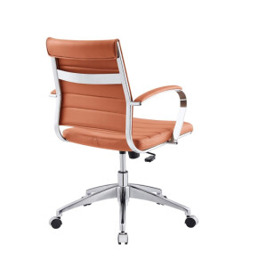 Modway- Jive Bürostuhl mit mittlerer Rückenlehne, gerippt, Terrakotta, 66 x 66 x 89 cm