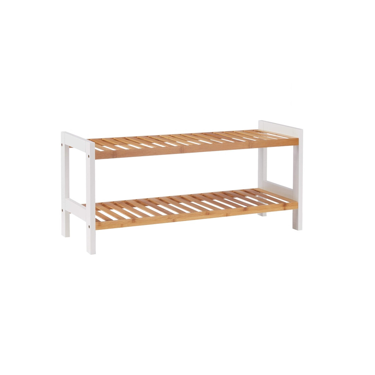 HAKU Möbel Schuhregal Natur, weiß, Bambus, MDF - 