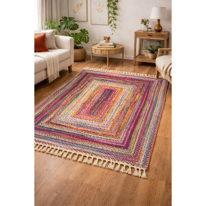 nuLOOM Tammara Handgeflochtener Teppich, 183 x 122 cm, mehrfarbig