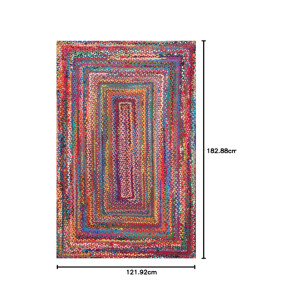 nuLOOM Tammara Handgeflochtener Teppich, 183 x 122 cm, mehrfarbig