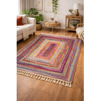 nuLOOM Tammara Handgeflochtener Teppich, 183 x 122 cm, mehrfarbig