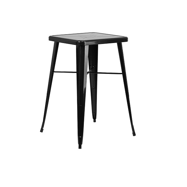 Flash Möbel quadratisch Indoor-Outdoor Bar Höhe Tisch, Metall, schwarz, 93.98 X 65.41 X 15,24 cm