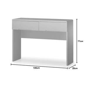 Julian Bowen Manhattan Frisiertisch mit 2 Schubladen, grau
