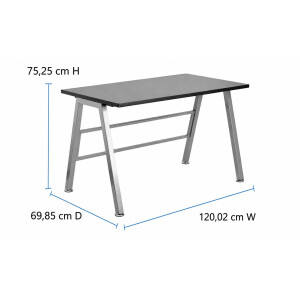 Bürotisch High Profile Schreibtisch Schwarz