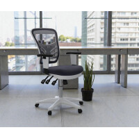 Bürostuhl Schwarz Ergonomisch Netzrücken Rollen Höhenverstellbar Büro Homeoffice