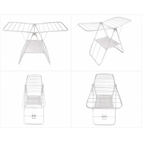Honey-Can-Do DRY-01610 Flügelwäscheständer Metall 162,6 x 59,7 x 106,7 cm, weiß