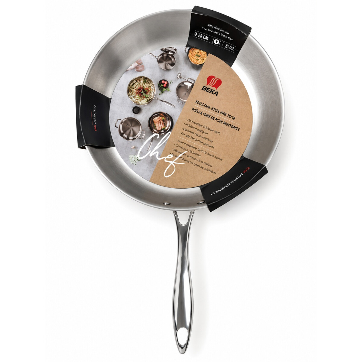 BEKA Bratpfanne mit glattem Boden 30 cm, Chef
