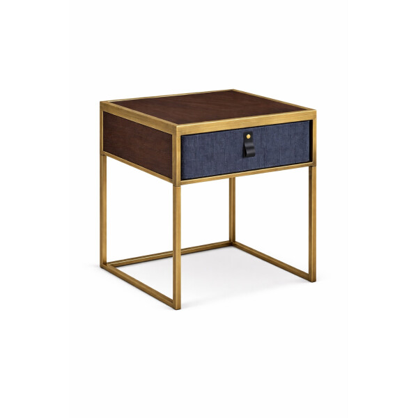 Zinus Ilsang Nachttisch mit Stoffschublade, Metallrahmen, 45 x 43 x 52 cm