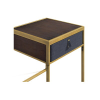 Zinus Ilsang Nachttisch mit Stoffschublade, Metallrahmen, 45 x 43 x 52 cm