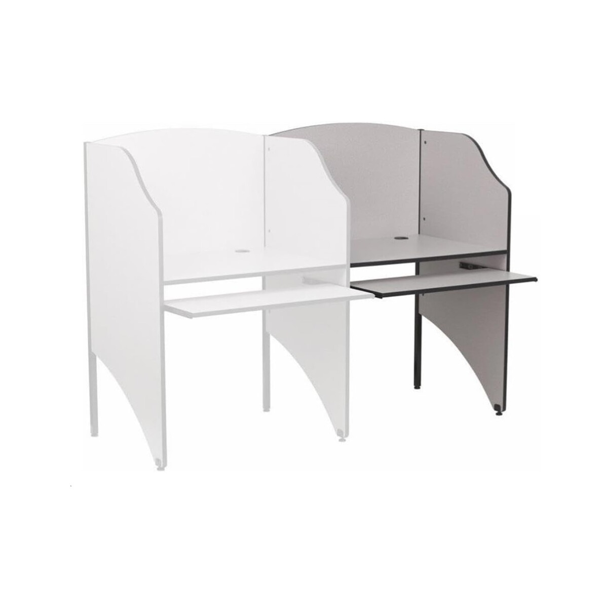 Arbeitskabine Schreibtisch Nebula Grey Study Carrel Bür