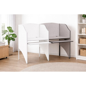 Arbeitskabine Schreibtisch Nebula Grey Study Carrel Büro Tisch kompakt