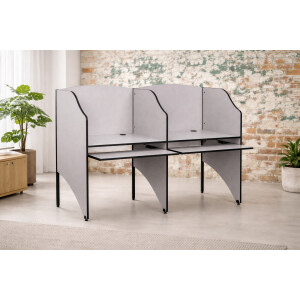 Arbeitskabine Schreibtisch Nebula Grey Study Carrel Büro Tisch kompakt