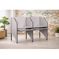 Arbeitskabine Schreibtisch Nebula Grey Study Carrel Büro Tisch kompakt