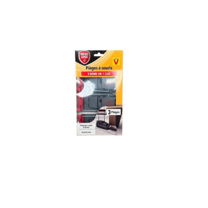 Protect Expert Mausefallen 3er Set Schlagfallen wiederverwendbar Mausfalle