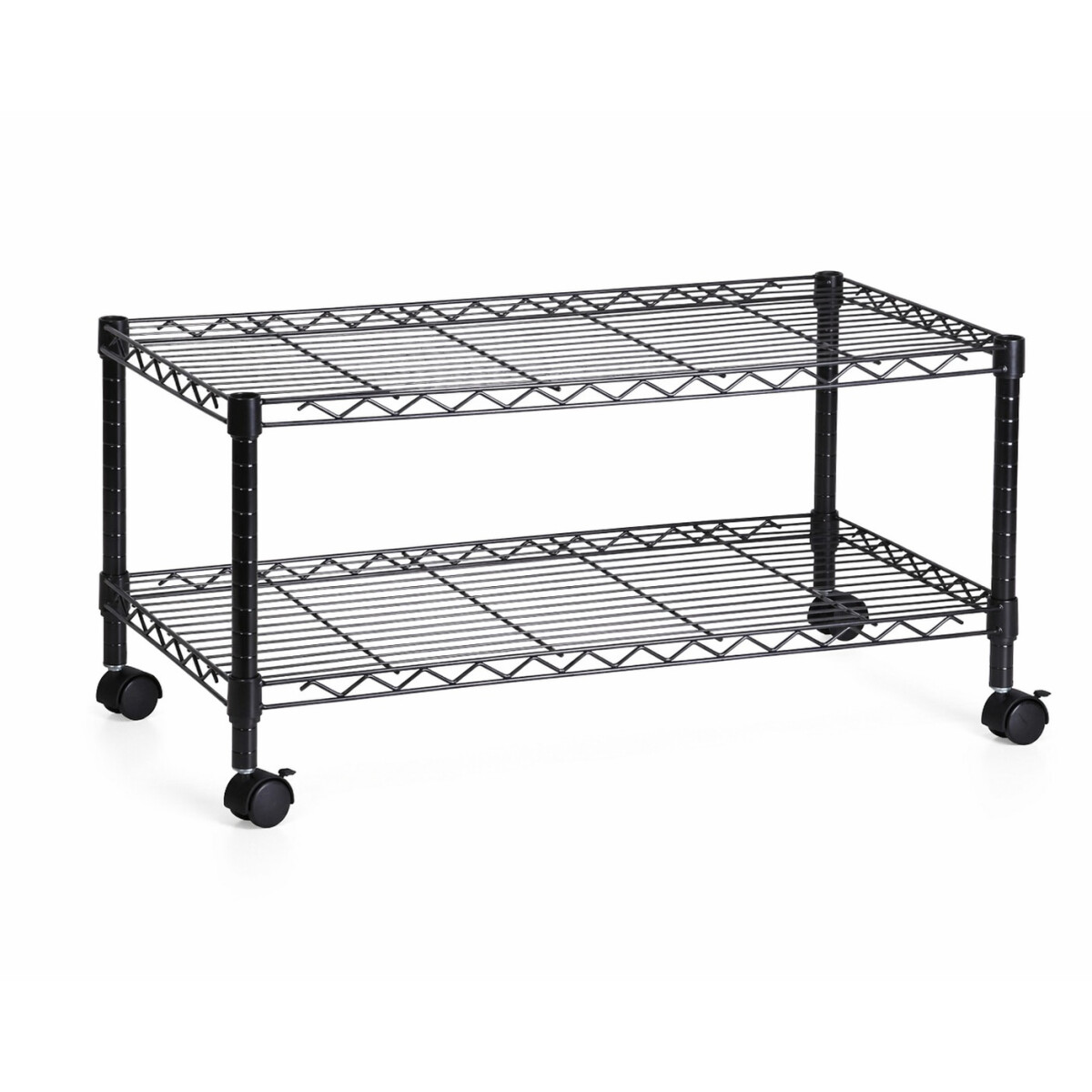 Honey Can Do Medienwagen Rollregal 2 Ebenen Stahl Schwarz TV