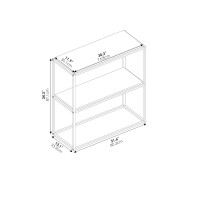 Regal 2 Etagen Breit Stapelbar Bücherregal Eiche Grau Metall Holz