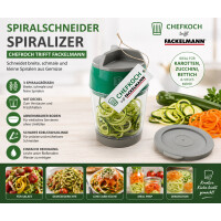 Chefkoch Fackelmann Spiralschneider aus ABS & Edelstahl – 13 x ø9 cm