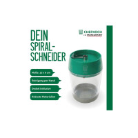 Chefkoch Fackelmann Spiralschneider aus ABS & Edelstahl – 13 x ø9 cm