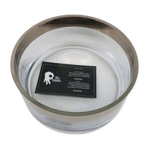 EDZARD Grit Dekoschale Ø 20 cm Kristallglas mit Platinrand mundgeblasen
