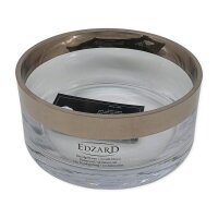 EDZARD Grit Dekoschale Ø 20 cm Kristallglas mit Platinrand mundgeblasen