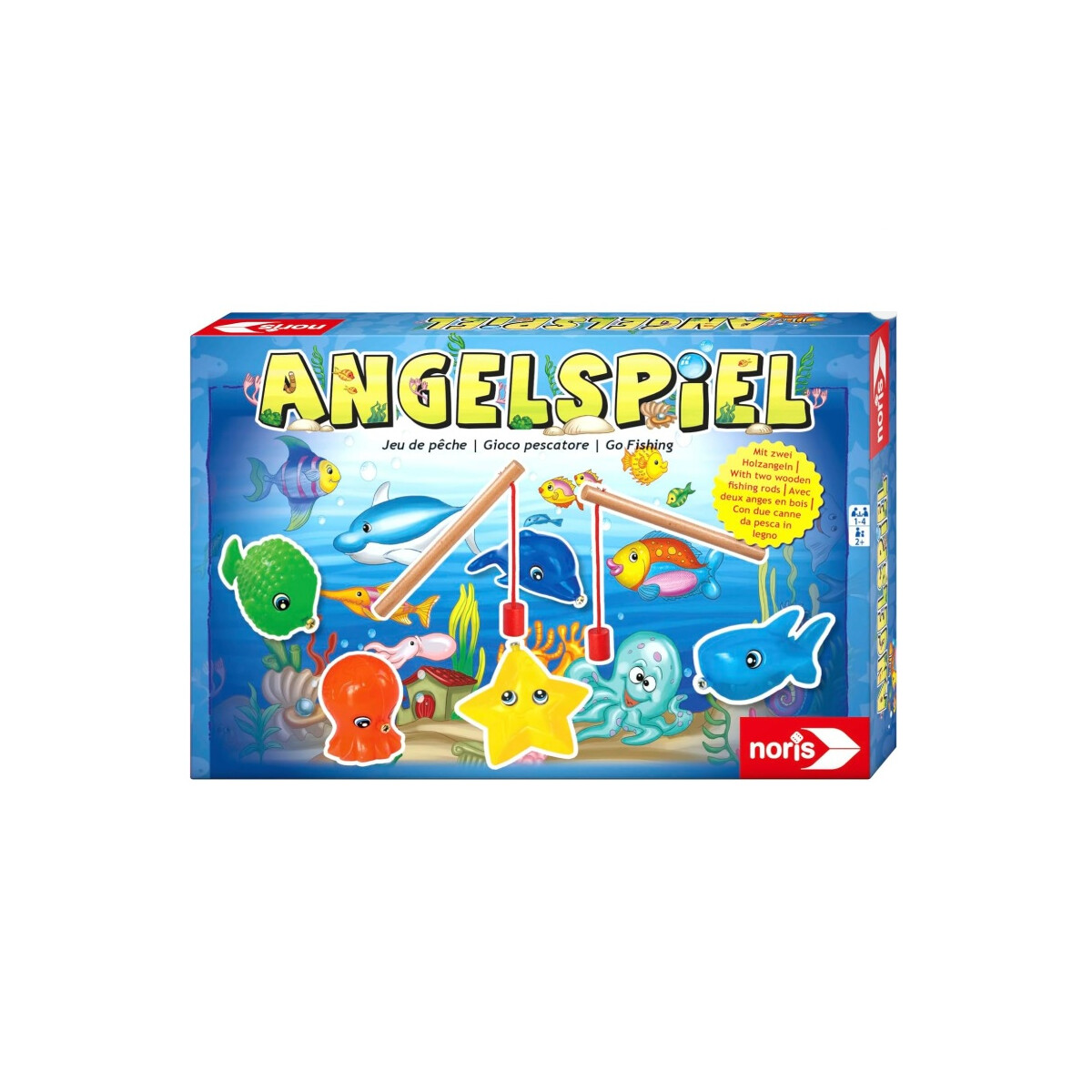 Noris 606041894 - Angelspiel - spannendes Kinderspiel mit bu