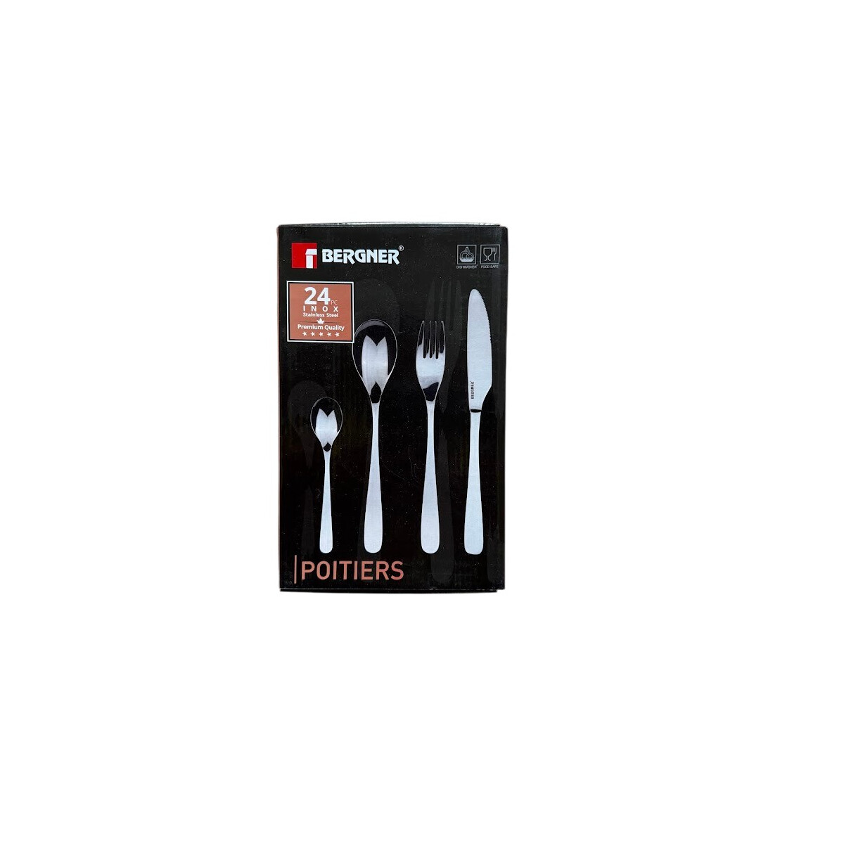 BERGNER Lisboa - 24-teiliges Besteckset - 6 Messer - 6 Gabel