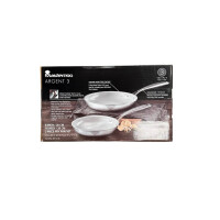 MasterPRO ARGENT 3 Bratpfannen Set 20 + 26 cm 3-Ply Edelstahl Keramik Induktion