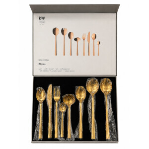AIDA RAW Besteckset 20-teilig Gold Edelstahl Modern Spülmaschinenfest
