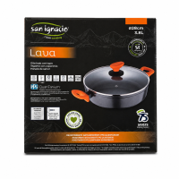 San Ignacio Laua Servierpfanne 28 cm 3,8 L Alu Antihaft mit Deckel Induktion