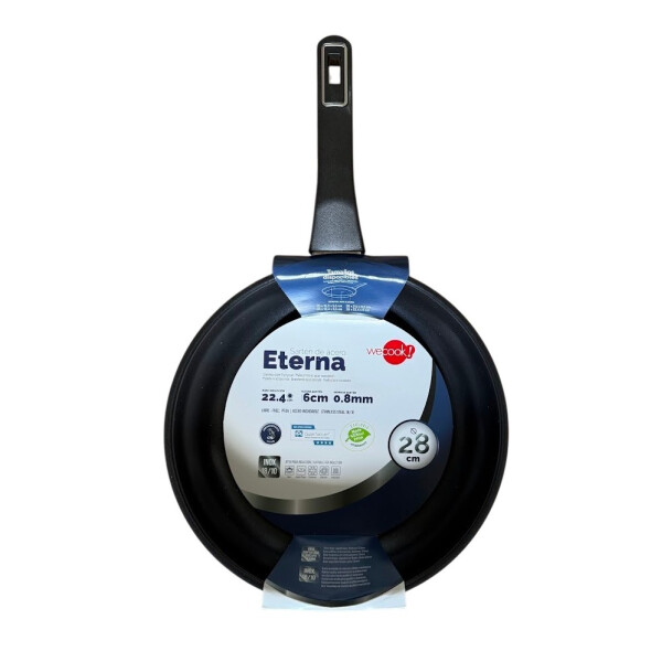 WECOOK! ETERNA Bratpfanne 28 cm Edelstahl 18/10 Induktion Antihaft Quantanium