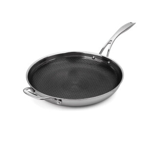 Stanley Rogers Bratpfanne Ø 32 cm MATRIX, innovative und moderne Edelstahl-Pfanne mit Antihaftbeschichtung, für Ceran-, Gas-, Elektro-, Induktionsherde geeignet