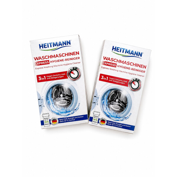 2x HEITMANN Express Waschmaschinen-Hygiene-Reiniger 250 g gegen Kalk & Gerüche