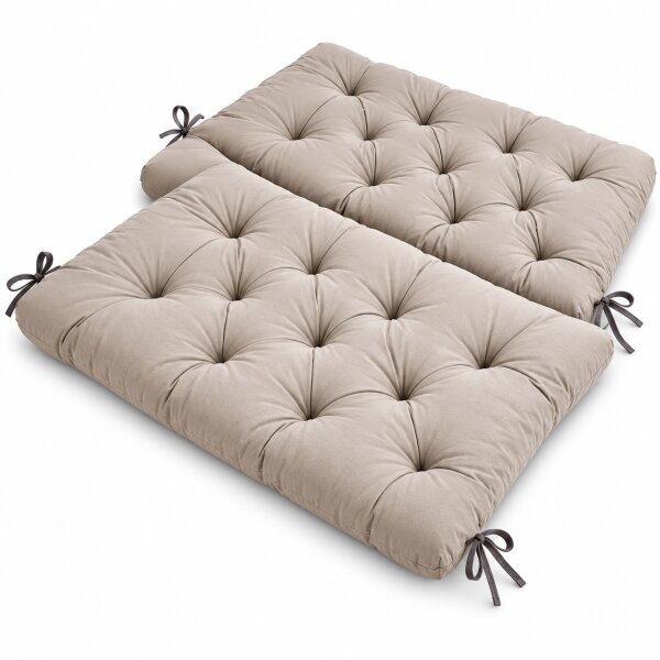 AMBIENTEHOME Hanko Gartenbankauflage 100 x 98 cm Grau