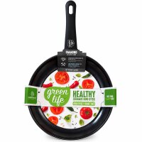 GreenLife Soft Grip Diamond Bratpfanne 26 cm Keramik Antihaft Schwarz